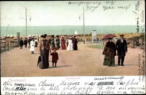 Ak Zandvoort Nordholland Niederlande, Strandgezicht