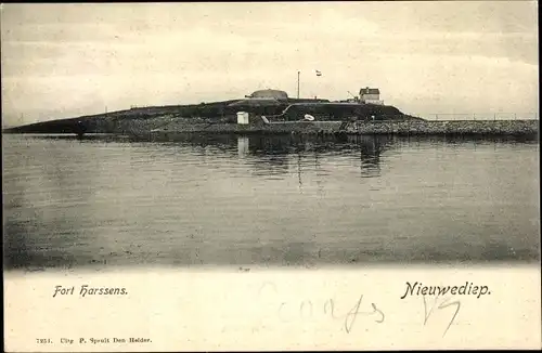 Ak Den Helder Nordholland Niederlande, Fort Harssens, Nieuwediep