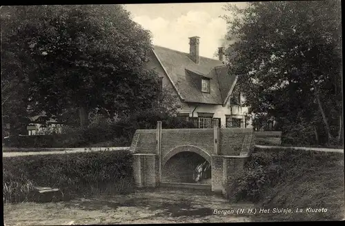 Ak Bergen aan Zee Nordholland Niederlande, Het Sluisje, La Kluzeto