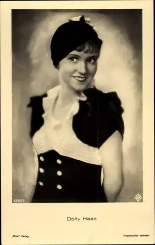 Ak Schauspielerin Dolly Haas, Portrait