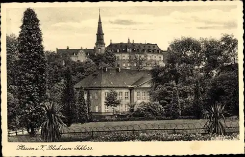 Ak Plauen im Vogtland, Blick zum Schloss