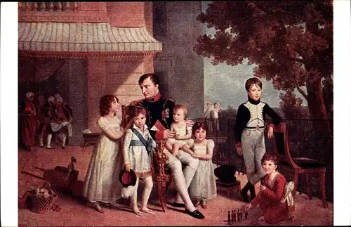 Künstler Ak Ducis, Napoleon et les enfants de Murat