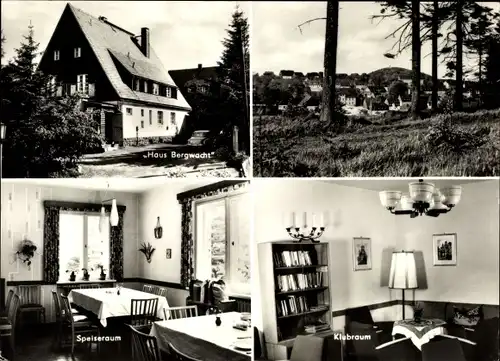 Ak Altenberg im Erzgebirge, Haus Bergwacht, Erholungsheim der TU Dresden, Ortsansicht