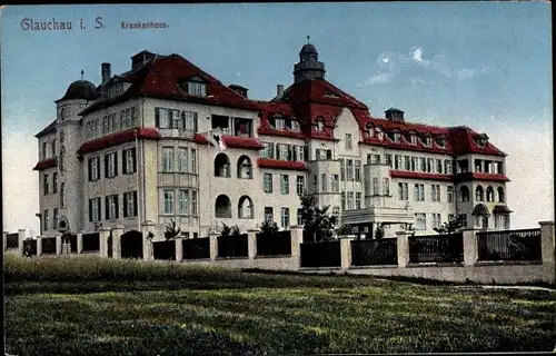 Ak Glauchau in Sachsen, Krankenhaus