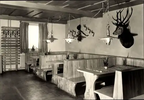 Ak Radeberg in Sachsen, Konsum Gaststätte Hüttermühle, Jägerzimmer