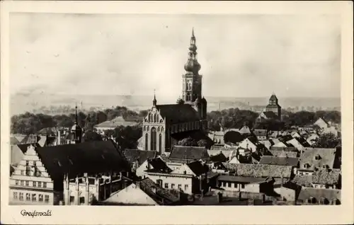 Ak Hansestadt Greifswald, Teilansicht