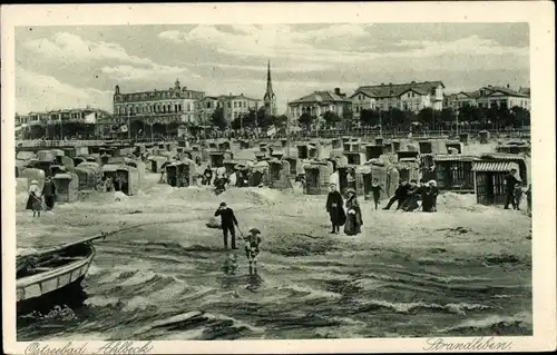 Ak Ostseebad Ahlbeck Heringsdorf auf Usedom, Strandleben, Strandkörbe