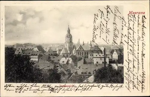 Ak Meerane in Sachsen, Totalansicht