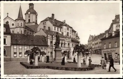 Ak Meerane in Sachsen, Bismarckplatz