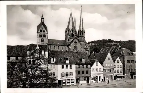 Ak Gelnhausen in Hessen, Untermarkt und Marienkirche