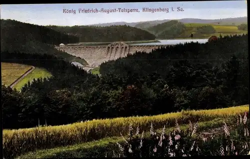 Ak Klingenberg in Sachsen, König Friedrich August Talsperre