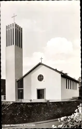 Ak Schotten im Vogelsbergkreis Hessen, Kath. Pfarrkirche