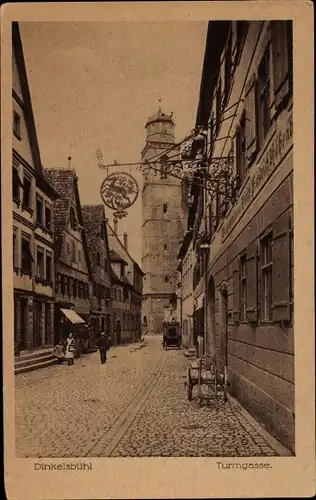 Ak Dinkelsbühl in Mittelfranken, Turmgasse