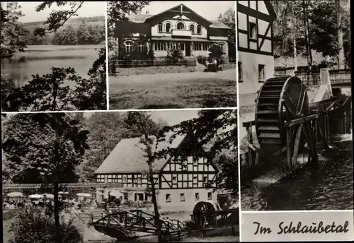 Ak Schlaubetal Brandenburg, Gasthaus, Wassermühle