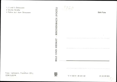 Ak Strausberg in der Mark, Straussee, Große Straße, Fähre auf dem Straussee, Schwäne