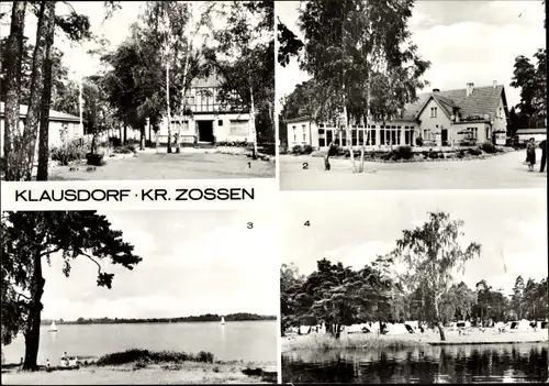 Ak Klausdorf am Mellensee Brandenburg, Deutsche Jugendherberge, Zeltplatz, HO Strandgaststätte