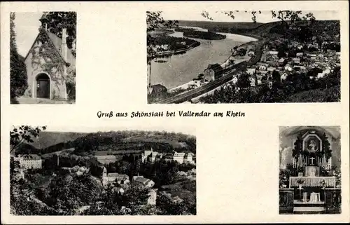 Ak Schönstatt Vallendar am Rhein, Wallfahrtsort, Totalansicht, Kapelle, Altar