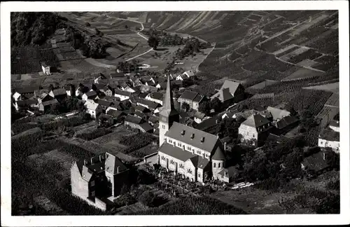 Ak Mayschoß an der Ahr, Ahrtal, Luftaufnahme, Kirche