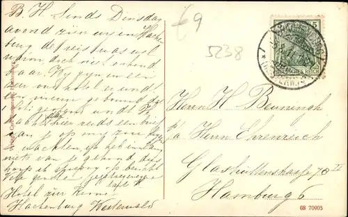 Ak Hachenburg im Westerwald, Schloss mit Forstschule