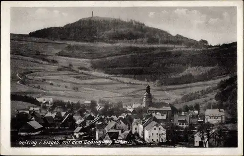 Ak Geising Altenberg im Erzgebirge, Panorama mit Geisingberg