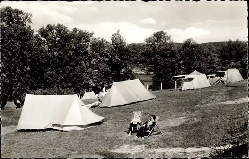 Ak Mielinghausen Meschede im Sauerland, Hennesee, Zeltplatz