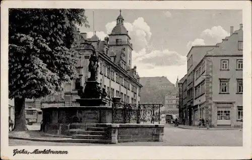 Ak Gotha in Thüringen, Marktbrunnen