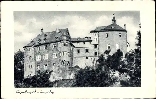 Ak Freusburg Kirchen an der Sieg, Jugendburg, Außenansicht