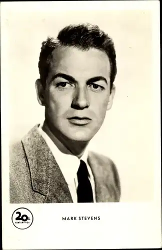 Ak Schauspieler Mark Stevens, Portrait, 20th Century Fox, Die Schlangengrube