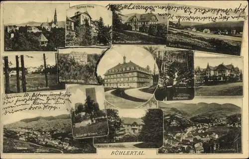 Ak Bühlertal im Schwarzwald, Kurhaus Gertelbach, Bühl, Ruine, Kurhotel, Kurhaus Plättig