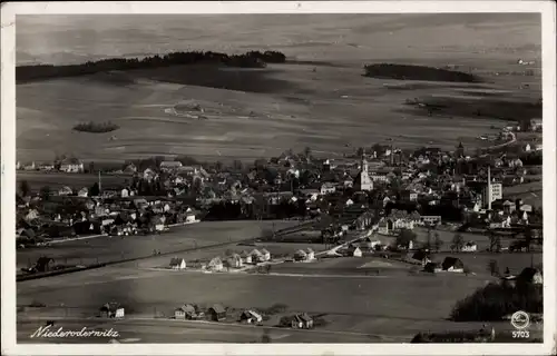 Ak Niederoderwitz Oderwitz in der Oberlausitz, Gesamtansicht, Blick vom Spitzberg