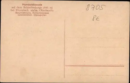 Lied Ak Ebersbach in der Oberlausitz, Humboldtbaude auf dem Schlechteberge