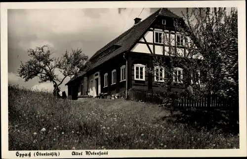Ak Oppach in der Oberlausitz, Altes Weberhaus