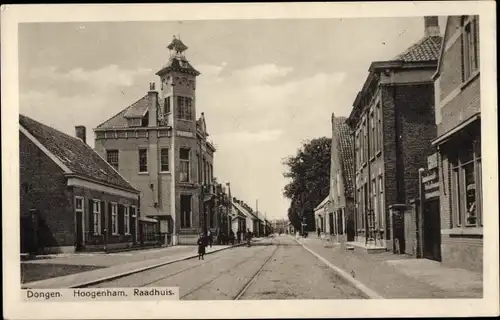 Ak Dongen Nordbrabant Niederlande, Hoogenham met Postkantoor, Raadhuis