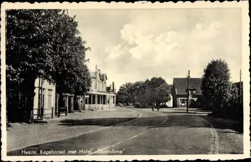 Ak Heeze Nordbrabant, Kapelstraat met Hotel Barendsma