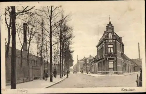 Ak Tilburg Nordbrabant Niederlande, Koestraat en Enschotsche baan