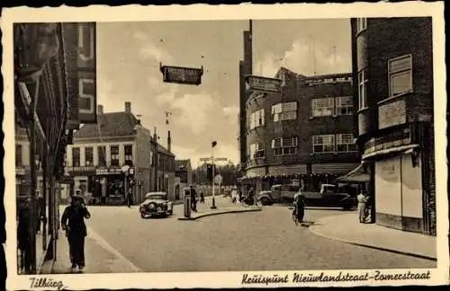 Ak Tilburg Nordbrabant Niederlande, Kruispunt Nieuwlandstraat Zomerstraat