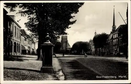 Ak Geertruidenberg Nordbrabant Niederlande, Markt