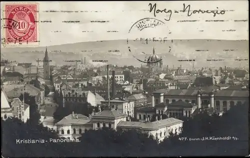 Ak Kristiania Christiania Oslo Norwegen, Panorama