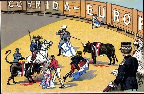 Ak Corrida, Europäische Politik als Stierkampf