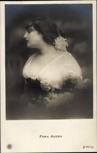 Ak Schauspielerin Fern Andra, Profilansicht