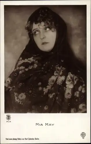 Ak Schauspielerin Mia May, Portrait