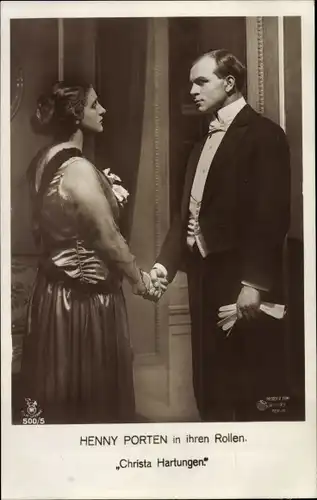 Ak Schauspielerin Henny Porten in Christa Hartugen, Ross 500/5