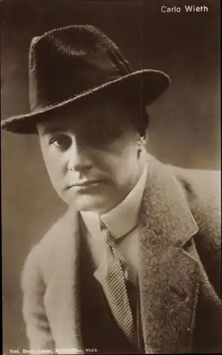 Ak Schauspieler Carlo Wieth, Portrait