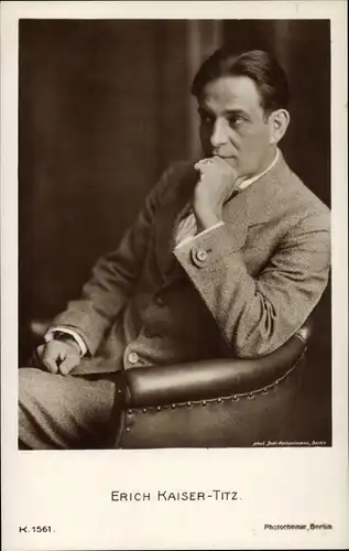 Ak Schauspieler Erich Kaiser Titz, Portrait