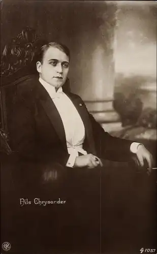 Ak Schauspieler Nils Chrysander, Portrait