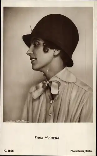 Ak Schauspielerin Erna Morena, Profilansicht