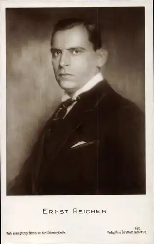 Ak Schauspieler Ernst Reicher, Portrait im Anzug