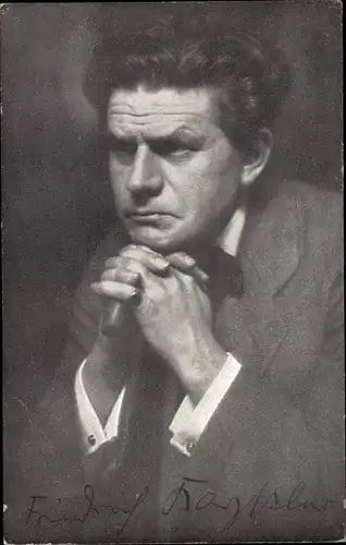 Ak Schauspieler Friedrich Kortzler, Portrait im Anzug, Stirnfalten