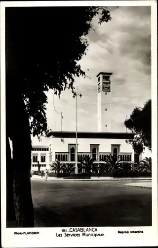 Ak Casablanca Marokko, Les Services Municipaux