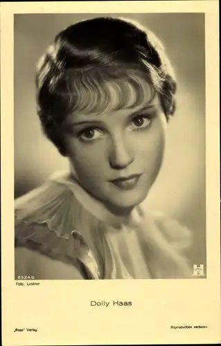 Ak Schauspielerin Dolly Haas, Portrait